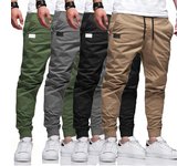 Pantalones deportivos casuales de moda para hombre, con múltiples bolsillos, pantalones cargo casuales rectos para uso diario, pantalones para hombre, pantalones tácticos, pantalones de jogging XXXL negro