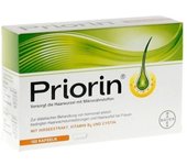Cápsulas Priorin: suplemento para el crecimiento del cabello con extracto de mijo, vitamina B5 y cistina, 120 cápsulas