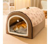Perrera para perros grande, cálida, de invierno, plegable, para casa de perros, desmontable, lavable, cama para perros, nido, tienda de campaña para dormir profundo, casa para perros mediana y grande, suministros para mascotas, cama para gatos S 35X30X30C