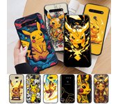 Funda negra AP6 Pikachu para Samsung Note 20 Lite S24 Ultra S23 S22 A05 A06 A11 A71 A15 A16 A13 A24 A25 A33 A52 A53 M55 M35 Samsung A22 4G abismo