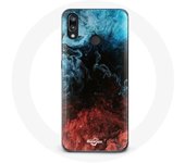 Coque pour Huawei P20 Lite fond de texture abstraite rouge noir bleu