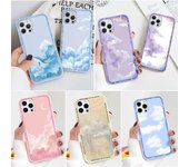 Funda con pintura de nubes de colores para Iphone Xr X Xs 14 13 12 Mini 11 Pro Max Se 2020 2022 7 8 6 6s Plus Fundas suaves de Tpu Etui For iPhone Xs Max