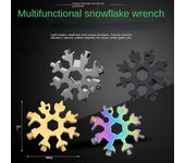 Llave multifuncional con forma de copo de nieve EDC, llave combinada octogonal Hexagonal, herramienta portátil, llave de acero inoxidable LM oro
