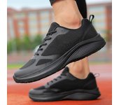 Zapatos de tenis para hombre, zapatos de tenis para mujer, zapatos deportivos, zapatillas de deporte para hombre, zapatillas de deporte de malla transpirable sin cordones para mujer, calzado para exteriores con suela gruesa para mujer 39 negro