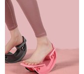 Tabla de estiramiento de tobillo y pantorrilla con balancín para estirar los pies, yoga y fitness color rosa