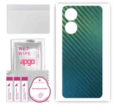 apgo Protective Skin Sticker for the back compatible with Honor Play 40, Wrap Film, Foil, Vinyl - Pattern Carbon Chameleon CAKA1