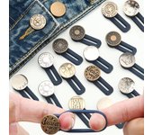 Botón desmontable Botón de cintura extendido sin clavos Botón de extensión de jeans extendido A oro