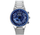 Reloj Citizen Eco-Drive Perpetual Satellite GPS de acero inoxidable con esfera azul CC3030-53L 100M para hombre azul