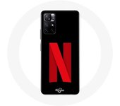 Coque pour Xiaomi Redmi Note 11s 5G Netflix Logo rouge fond noir