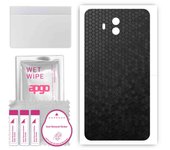 apgo Protective Skin Sticker for the back compatible with Huawei Mate 10, Wrap Film, Foil, Vinyl - Pattern Black Honeycomb