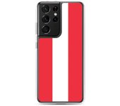 Coque Téléphone - Samsung - Galaxy S21 Ultra - Drapeau Autriche - Souple - Multicolore