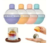 1 molde de bola de hielo nuevo para whisky, molde esférico para cubitos de hielo, molde para bombilla, bandeja de hielo de silicona de grado alimenticio, artefacto creativo para bolas de hielo caseras 1PCS