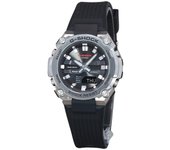 Casio G-Shock G-Steel Reloj analógico digital para teléfono inteligente con enlace Bluetooth y esfera negra Solar GST-B600-1A 200M para hombre negro