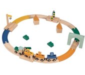 Tren de madera Trixie Rail Set, juguete educativo, pista de madera, bloques de construcción, regalo, juego de trenes de madera