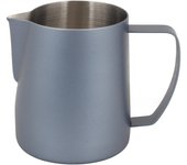 Jarra de acero inoxidable para espumar leche y café, jarra humeante de 700 ml, para café latte art L plata