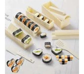 DIY fabricante de Sushi y molde circular de arroz, molde japonés para pastel, molde multifunción, juego de herramientas de fabricación de Sushi cuadrado blanco