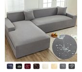 Funda de sofá impermeable de jacquard para sala de estar, funda de sofá lisa teñida para mascotas y niños, fundas elásticas para sofá 1-Seat 90-130cm