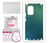 apgo Protective Skin Sticker for the back+sides compatible with Xiaomi Mi 11i, Full Wrap Film, Foil, Vinyl - Pattern Carbon Chameleon CAKA1