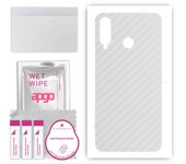 apgo Protective Skin Sticker for the back compatible with Huawei P30 lite, Wrap Film, Foil, Vinyl - Pattern Transparent Carbon