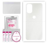 apgo Protective Skin Sticker for the back compatible with Motorola Moto G31, Wrap Film, Foil, Vinyl - Pattern Matte Transparent