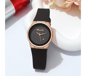 Nuevos relojes para mujer, relojes de cuarzo, relojes deportivos con correa de silicona, relojes de pulsera para mujer, relojes casuales de moda con calendario, hermosos regalos para mujer azul oscuro