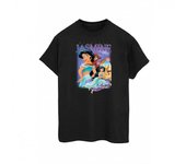 Aladdin mujeres/señoras Jasmine Montage algodón novio camiseta XXL negro