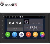 Podofo Android 11 2Din 7'' Radio de Coche Autoradio Universal para VW Nissan Hyundai Kia Toyota Navegación GPS Bluetooth Wifi USB FM MirrorLink Vista Trasera