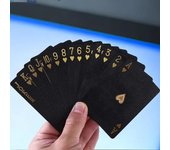 Cartas de póquer de plástico esmerilado resistente al agua Black Rose Deck, colección de póquer Texas, ajedrez conmemorativo, regalo práctico para fiestas