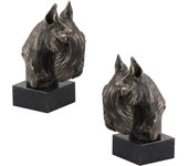 Schnauzer I - Dog statue, bust on stone base, sculpture, trophy for dog show by Art-Dog brand marrón