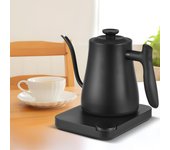 Hervidor eléctrico de cuello de cisne con termómetro Hervidor eléctrico de 1 l con apagado automático 1200 W Hervir en seco US Plug negro