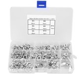 100 tuercas de mariposa de acero al carbono galvanizado, M3, M4, M5, M6, M8, M10 y M12.