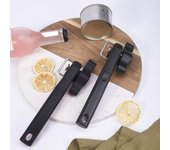 1 pieza multifunción negro herramienta de cocina profesional abridor de latas de seguridad corte lateral fácil agarre abridor Manual para tapa de latas negro