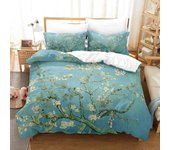 Juego de cama Van Gogh individual y doble, juego de cama tamaño King Size, funda nórdica para dormitorio de niño y adulto, juegos de edredón 3D retro clásico 2022 EU Single(135x200cm)