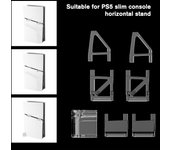 Soporte de acrílico transparente para PS5 Slim, estilo cuadrado triangular, soporte de colocación horizontal para escritorio, accesorios para PS5 Slim
