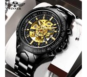 WINNER Reloj mecánico automático hueco de moda y ocio para hombre
