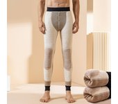 Mallas de invierno de lana de 750 g para hombre, ropa interior de felpa, forro polar, pantalones térmicos, elásticos y gruesos. 2XL