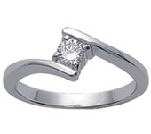Bague Argent 'Câlin' blanc argenté (rhodié) - 7 mm 52