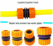 Adaptador de reparación y extensión de manguera de jardín de 1  a 6 puntos