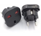 Adaptador de enchufe de Reino Unido a la UE (220 V) para viaje, cargador de pared de CA, adaptador de corriente para Reino Unido y Gran Bretaña.