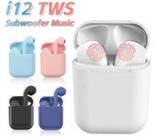 TWS Inpods12 Auriculares inalámbricos Bluetooth 5.0 Auriculares deportivos Auriculares HIFI Estéreo Música Tapones para los oídos Control táctil Auriculares intrauditivos para Iphone Android azul