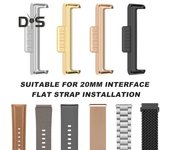 1 par de conectores de correa de reloj para Huawei Watch Fit 3, adaptador de metal para pulsera de 20 mm, conecta fácilmente pulseras de repuesto, accesorios de reloj