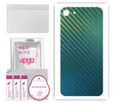 apgo Protective Skin Sticker for the back compatible with Apple iPhone SE 2022, Wrap Film, Foil, Vinyl - Pattern Carbon Chameleon CAKA1