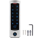 Teclado de puerta de 13,56 MHz RFID Wiegand26, lector de tarjetas con contraseña, controlador de acceso con teclado retroiluminado