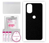apgo Protective Skin Sticker for the back compatible with Motorola Moto G31, Wrap Film, Foil, Vinyl - Pattern Matte Black