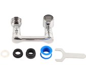 Extensor de grifo de cobre con rotación de 1080 grados, adaptador de aireador de grifo para lavabo de cocina y baño.