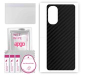 apgo Protective Skin Sticker for the back compatible with Motorola Moto G Stylus 5G, Wrap Film, Foil, Vinyl - Pattern Carbon Black