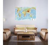 WCIC Nuevo mapa del mundo Serie de mapas rusos Fondo Mapa geográfico de tela 59cm*42cm(Canvas)