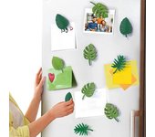 4 imanes magnéticos para nevera, fuerte succión, ecológicos, textura delicada, mini hojas tropicales, pegatinas para nevera, accesorio de cocina verde