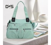 Bolso de hombro para mujer, con múltiples bolsillos, organizador, compartimento para computadora portátil, resistente a salpicaduras, antirrobo, ligero, para trabajo, viajes, bolso tipo mensajero negro