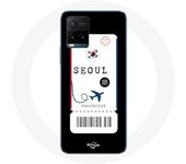 Coque pour Vivo Y21s 2021 / Y21 2021 Billet d'avion Seoul Corée du Sud